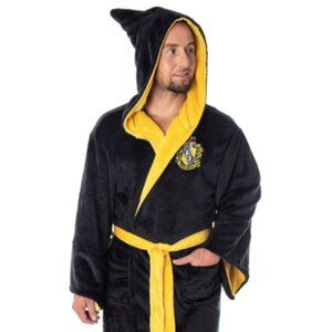 Fluffy Hufflepuff Bath Robe - One Size - Unisex